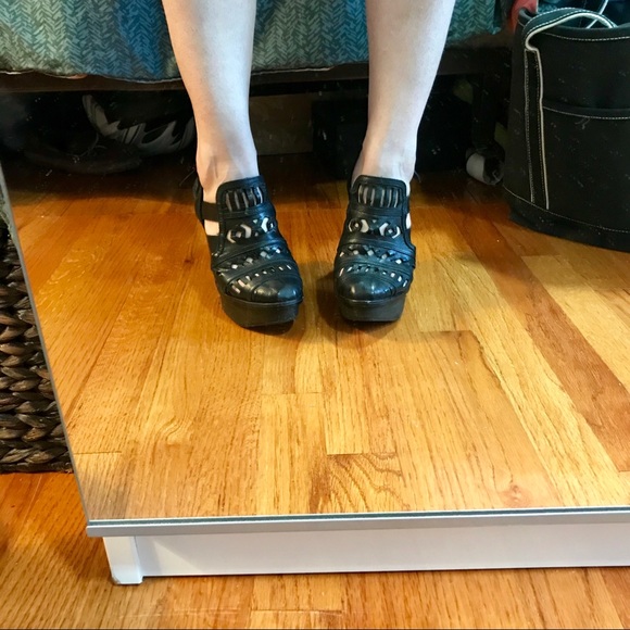 Miista Ori Cut-Out Black Platform Booties - Picture 7 of 8